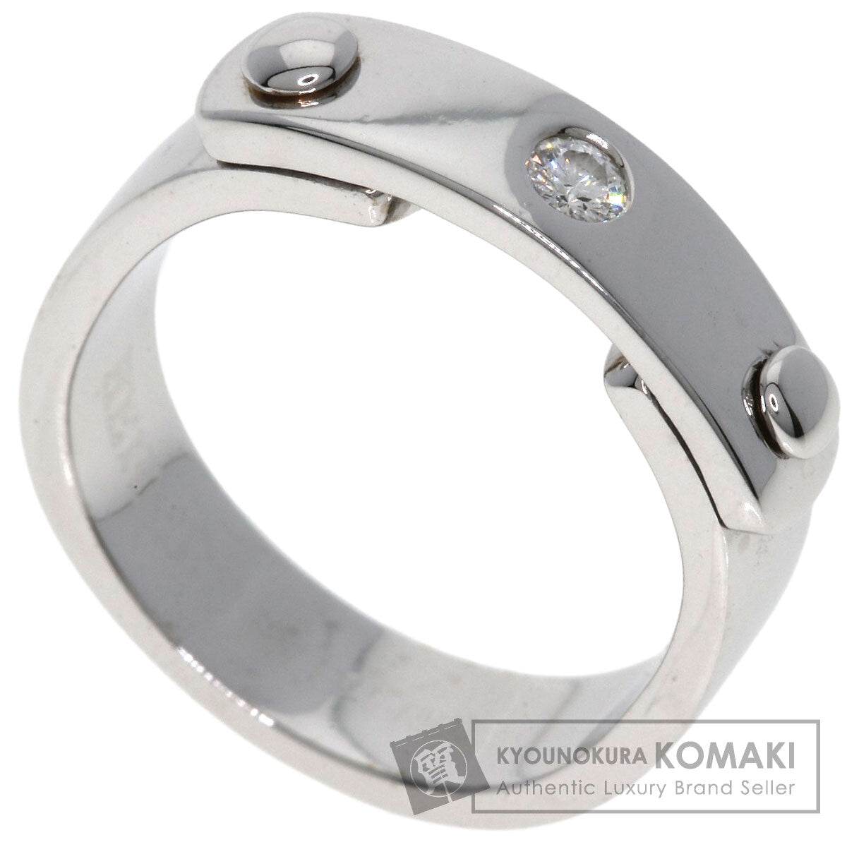 HERMES TOO YOU 1P Diamond #53 Ring K18 White Gold Ladies [Used]