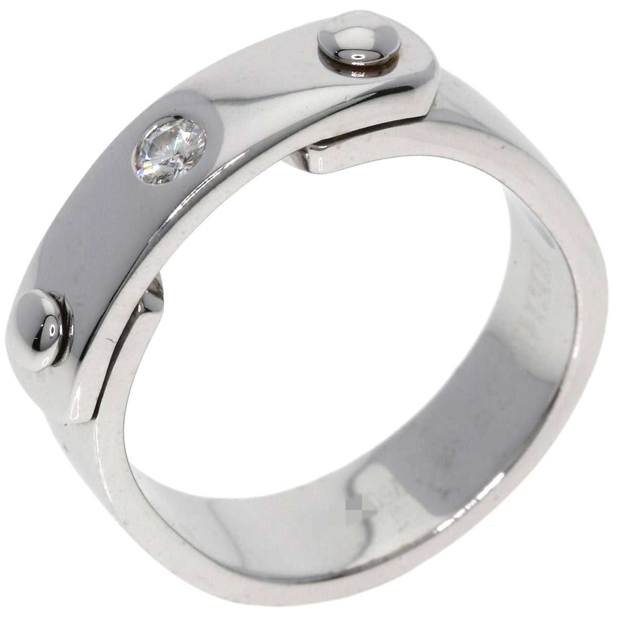 HERMES TOO YOU 1P Diamond #53 Ring K18 White Gold Ladies [Used]