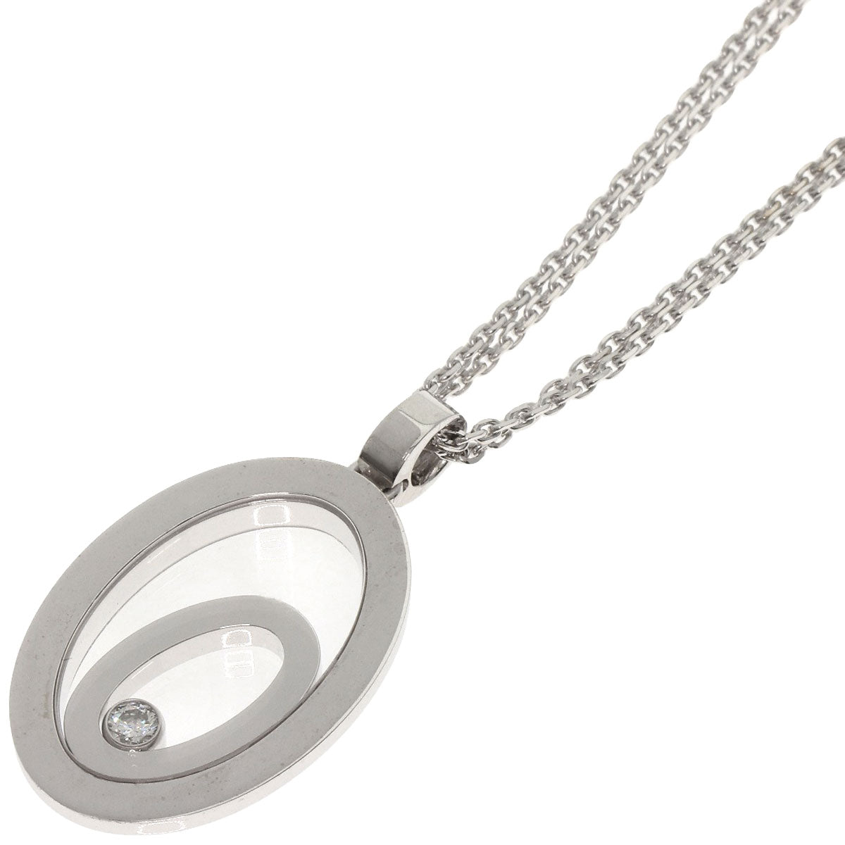 ショパール ハッピースピリット ダイヤモンド ネックレス K18ホワイトゴールド レディース 【中古】【Chopard】