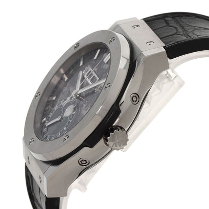 HUBLOT Aerofusion Moonphase Titanium Watches 517.NX.0170.LR Titanium/Rubber xLeather mens