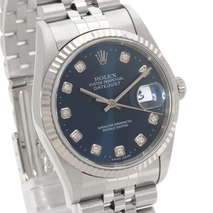 ROLEX DATEJUST 10P Diamond Watches 16234G Stainless Steel/Stainless Steel mens