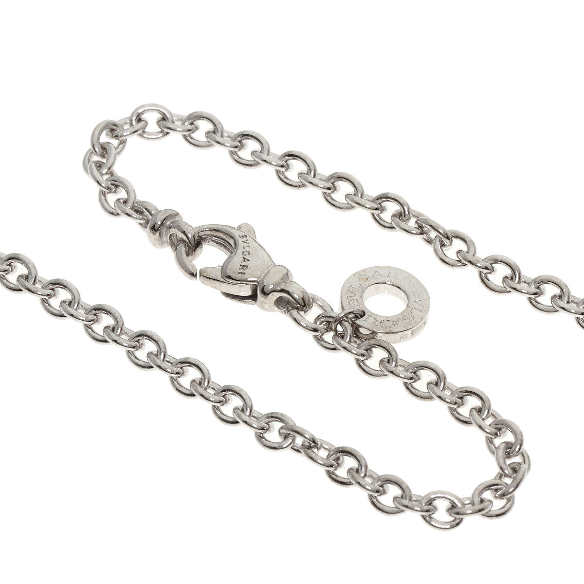 BVLGARI   Necklace Chain 17.3" K18 White Gold Ladies