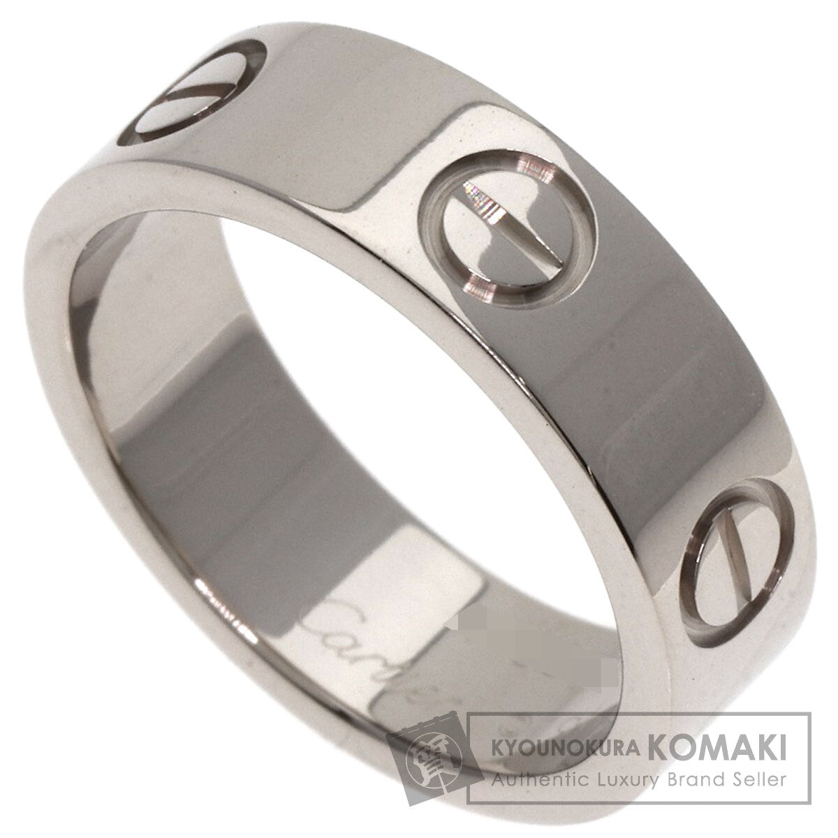 CARTIER love ring #50 Ring K18 White Gold Ladies [Used]