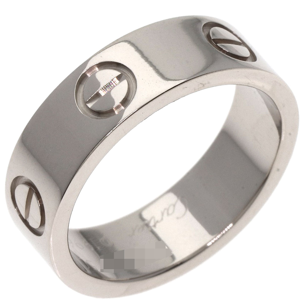 CARTIER love ring #50 Ring K18 White Gold Ladies [Used]