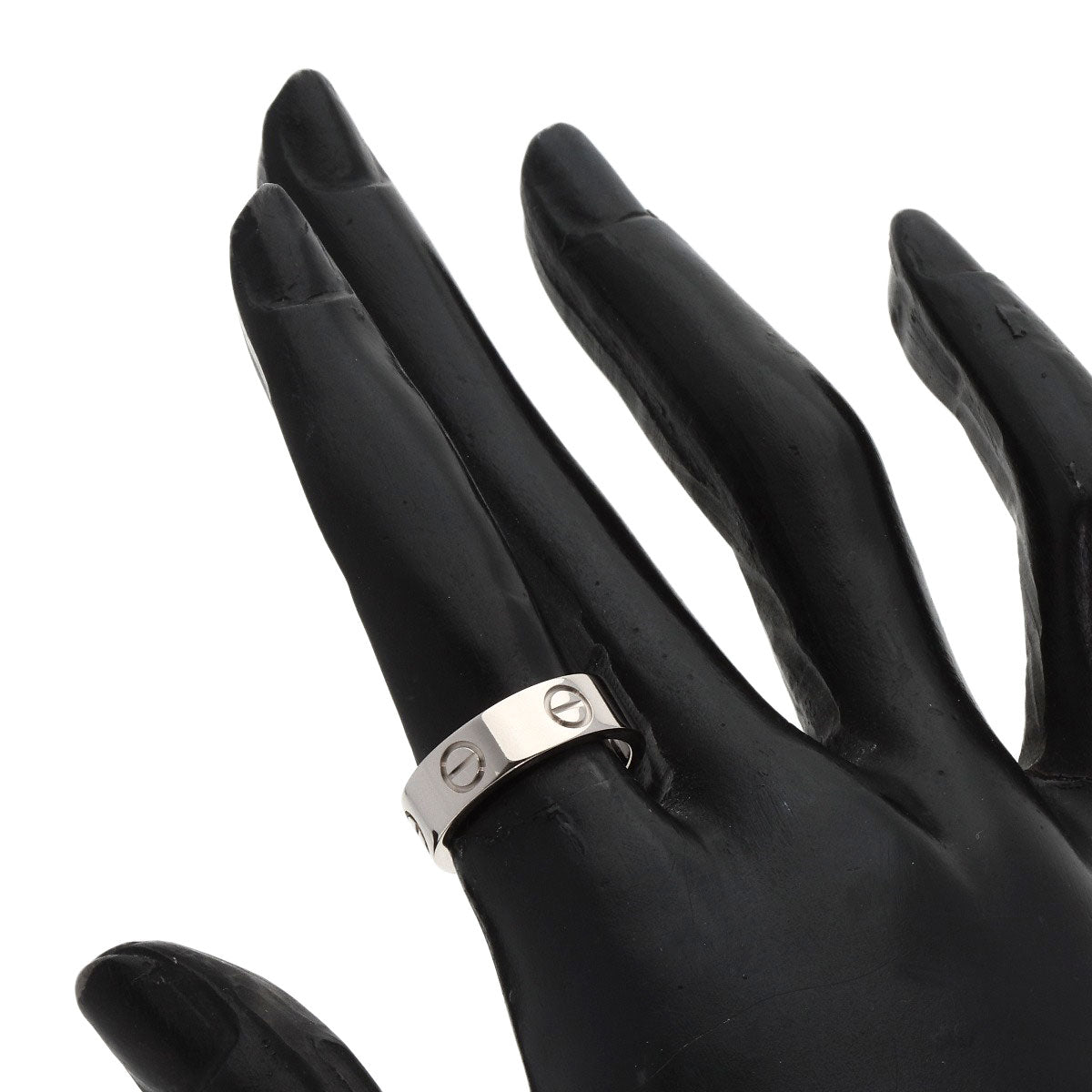 CARTIER love ring #50 Ring K18 White Gold Ladies [Used]