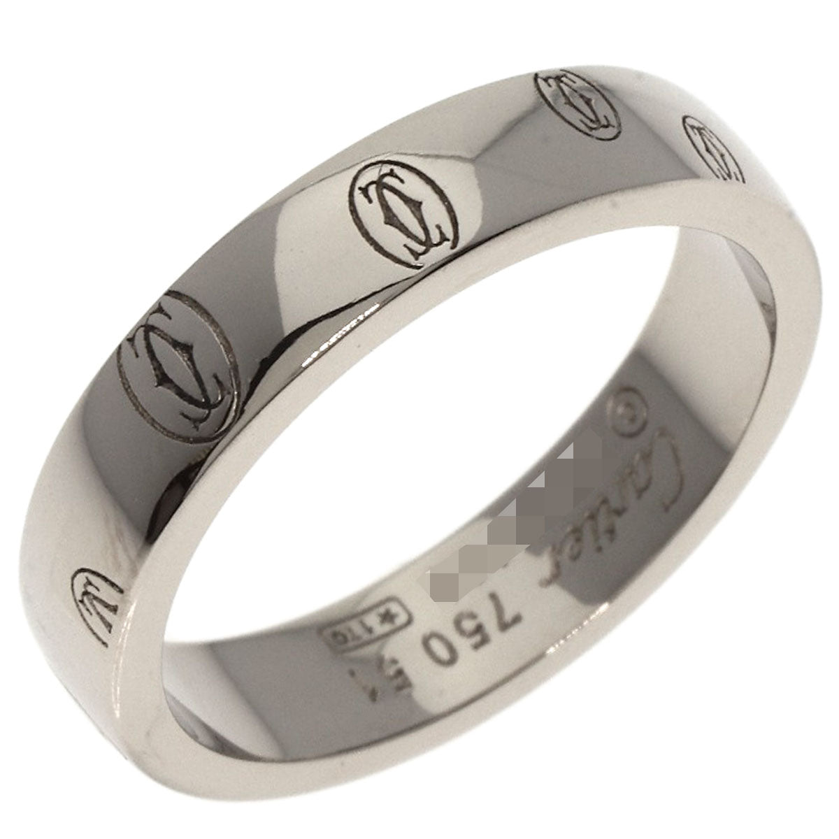 CARTIER   Happy Birthday #51 Ring  K18 White Gold Ladies [Used]