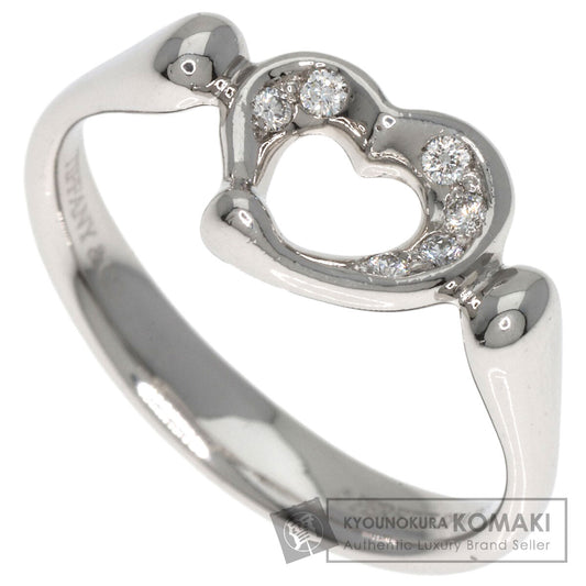 TIFFANY&Co.   Ring Open Heart Diamond Platinum PT950 Ladies