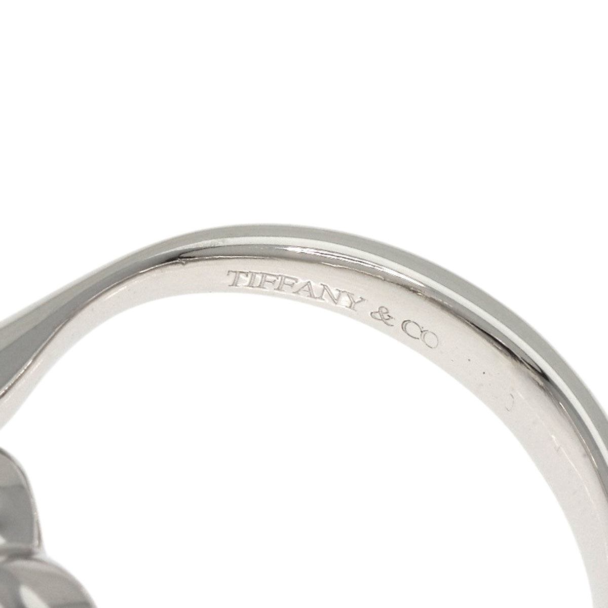 TIFFANY&Co.   Ring Open Heart Diamond Platinum PT950 Ladies