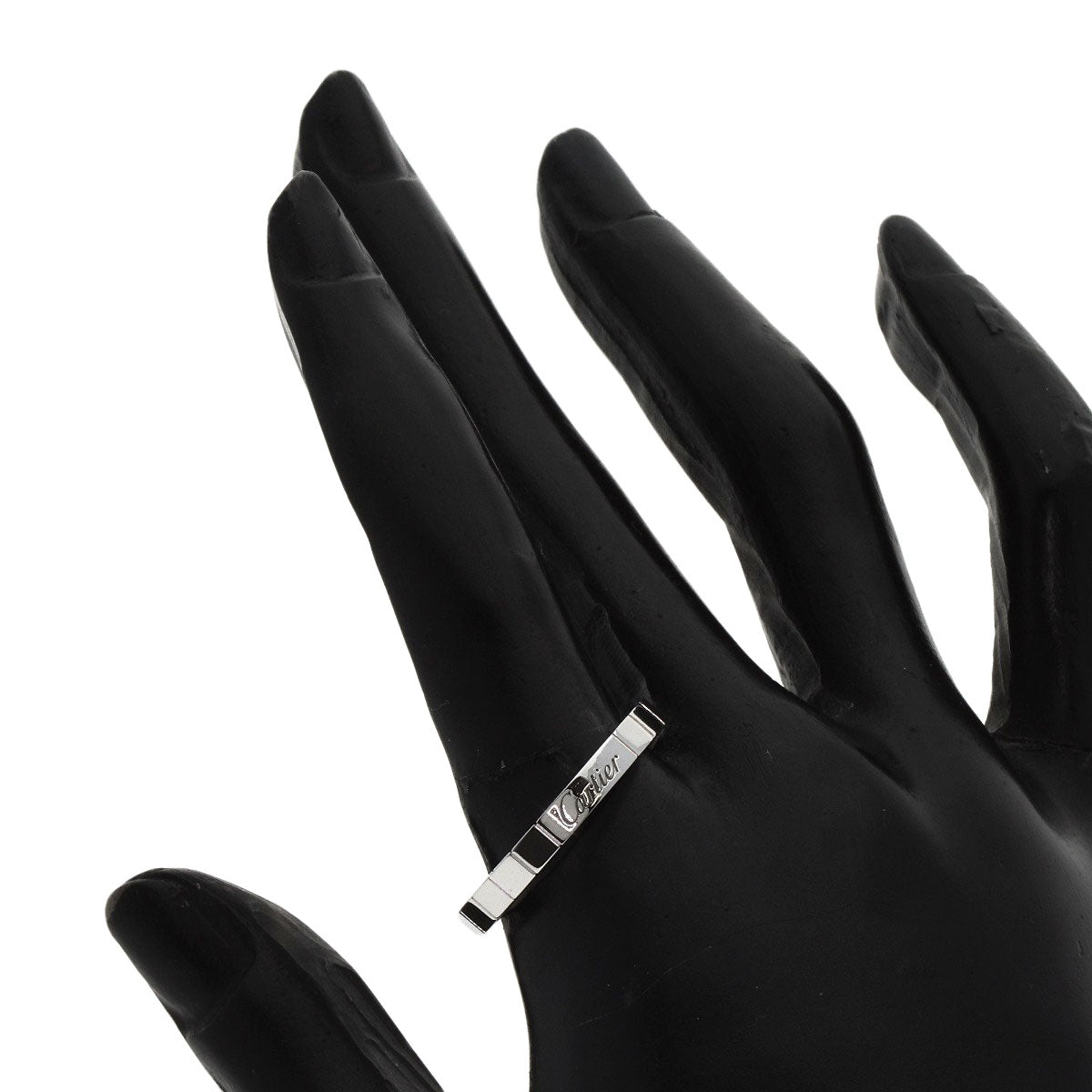 CARTIER   Ring Lanier # 61 K18 White Gold Ladies