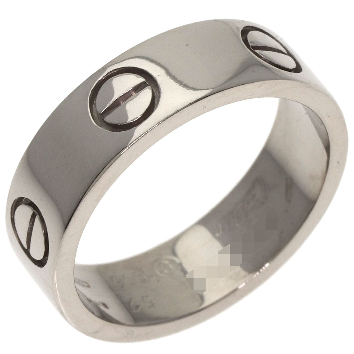 CARTIER   Ring love ring #52 K18 White Gold Ladies