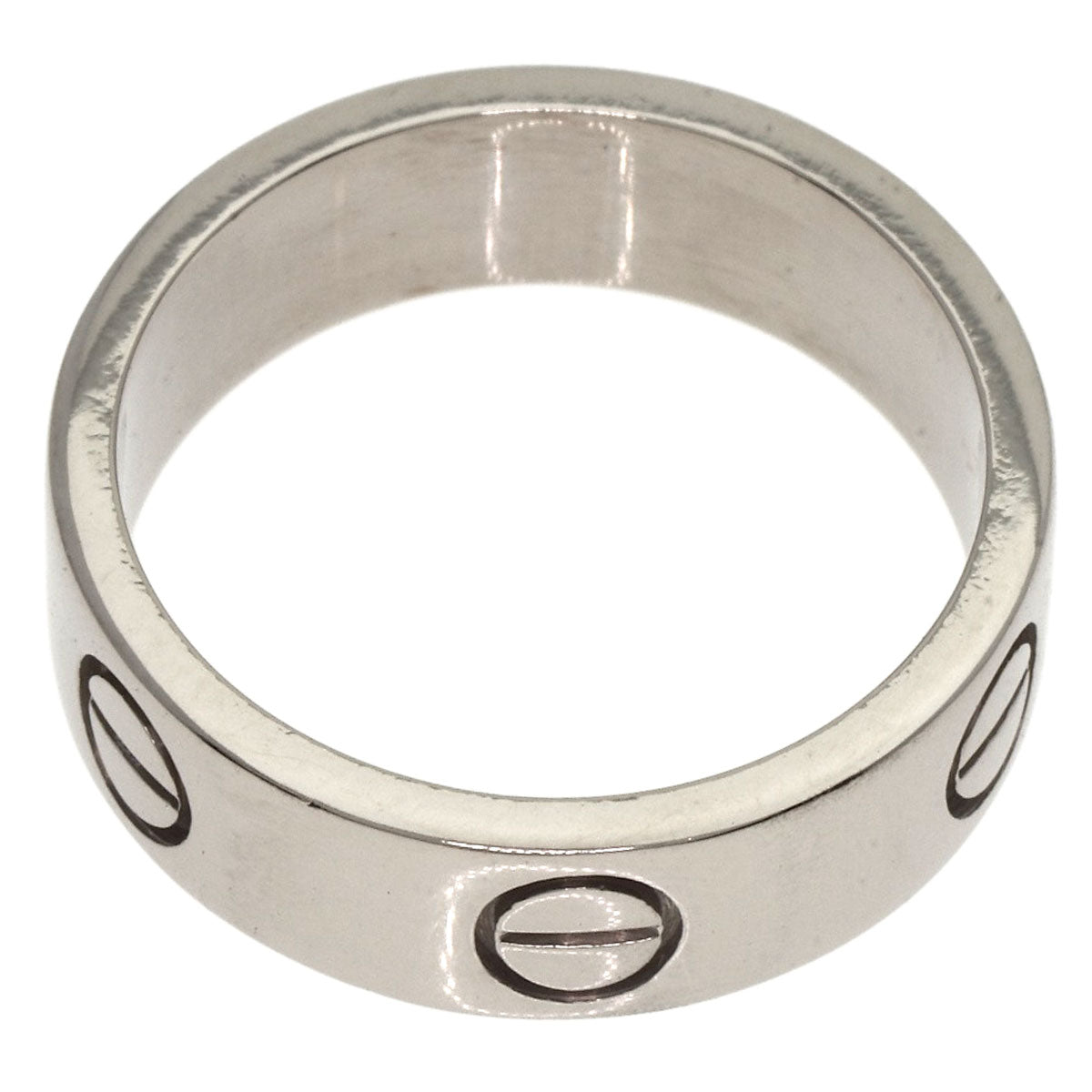 CARTIER   Ring love ring #52 K18 White Gold Ladies
