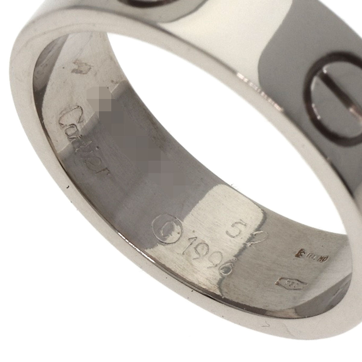 CARTIER   Ring love ring #52 K18 White Gold Ladies