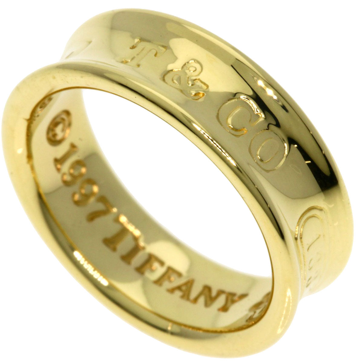 TIFFANY&Co. 1837 Ring K18 Yellow Gold Ladies [Used]