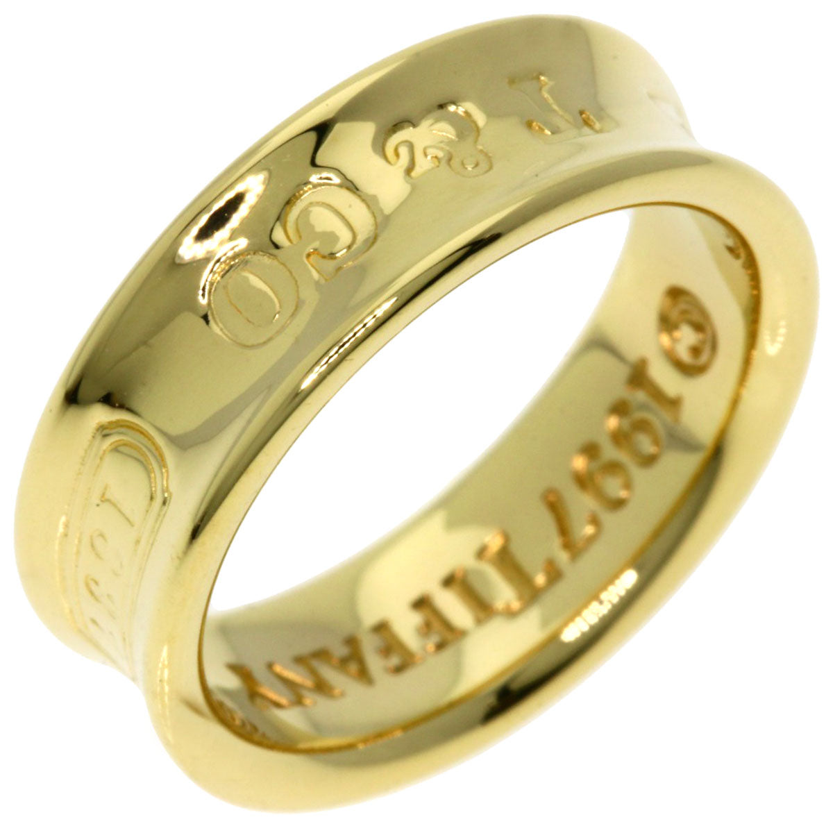 TIFFANY&Co. 1837 Ring K18 Yellow Gold Ladies [Used]