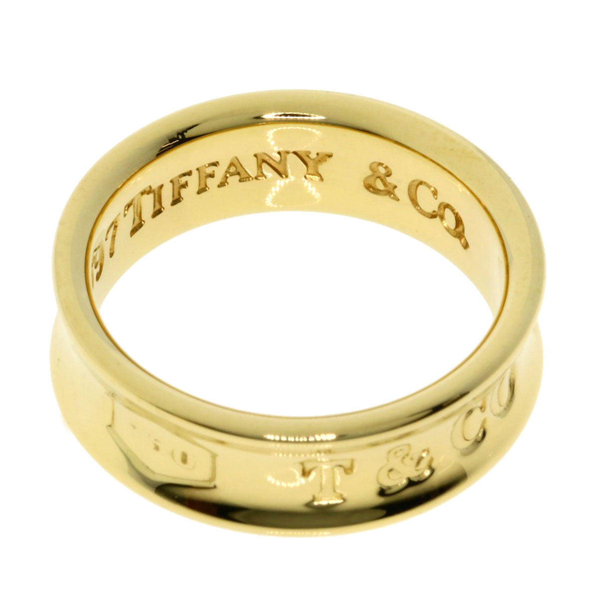 TIFFANY&Co. 1837 Ring K18 Yellow Gold Ladies [Used]