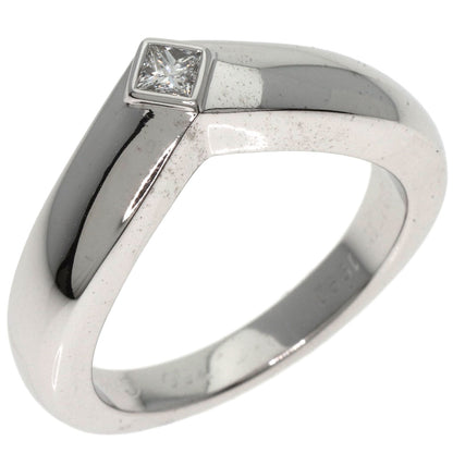 CARTIER   Ring Triandre 1P Diamond #52 K18 White Gold Ladies