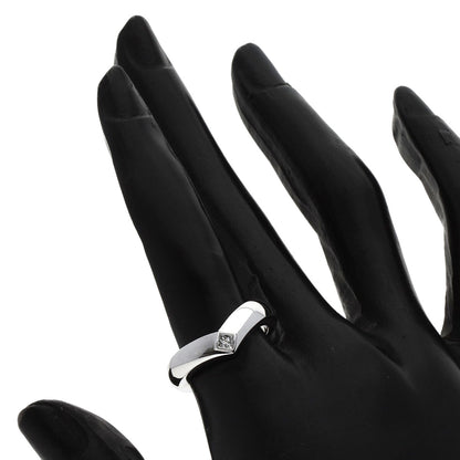 CARTIER   Ring Triandre 1P Diamond #52 K18 White Gold Ladies