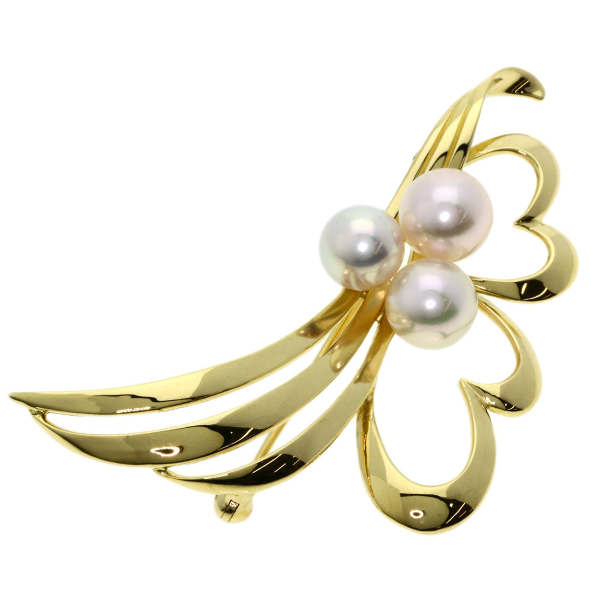 MIKIMOTO   Brooch Pearl Pearl K18 Yellow Gold Ladies