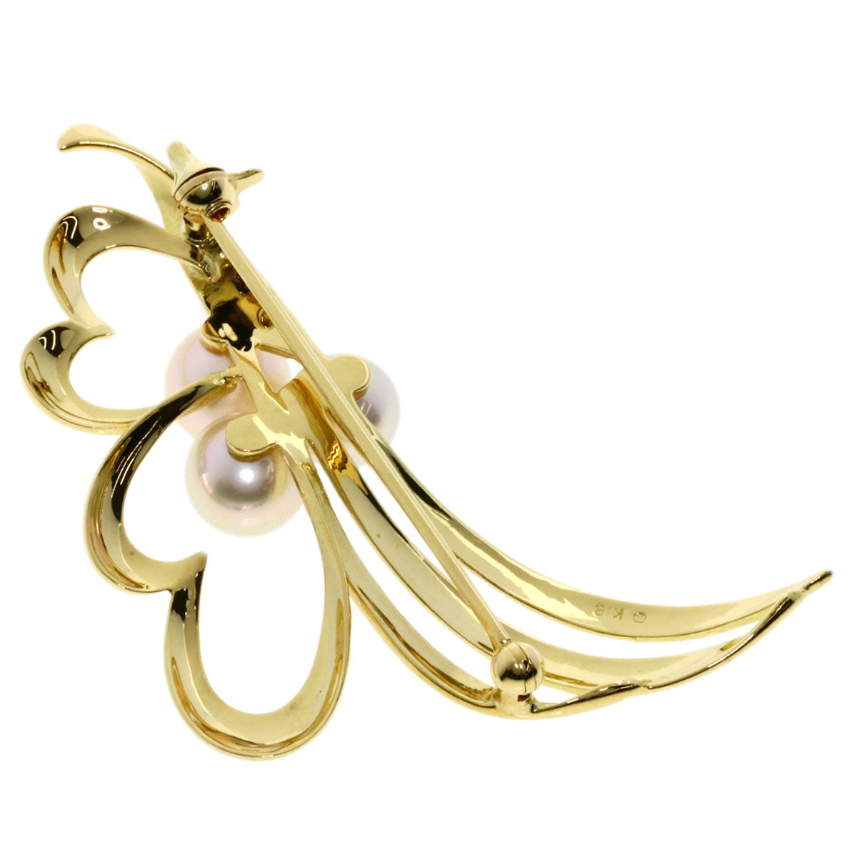 MIKIMOTO   Brooch Pearl Pearl K18 Yellow Gold Ladies