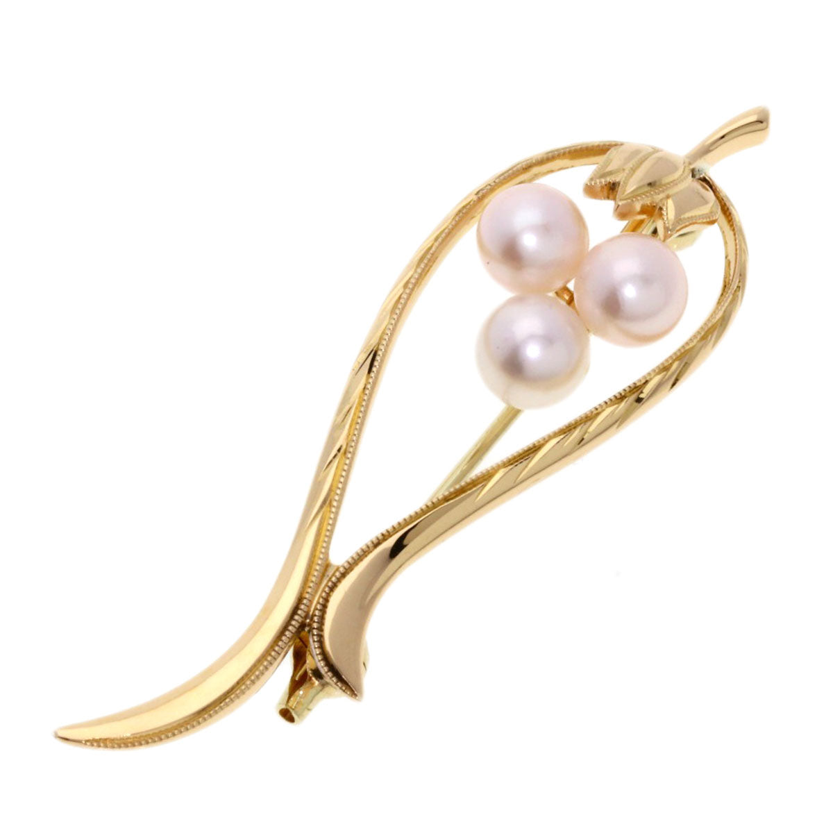 MIKIMOTO   Brooch Akoya pearl Pearl K18 Pink Gold Ladies