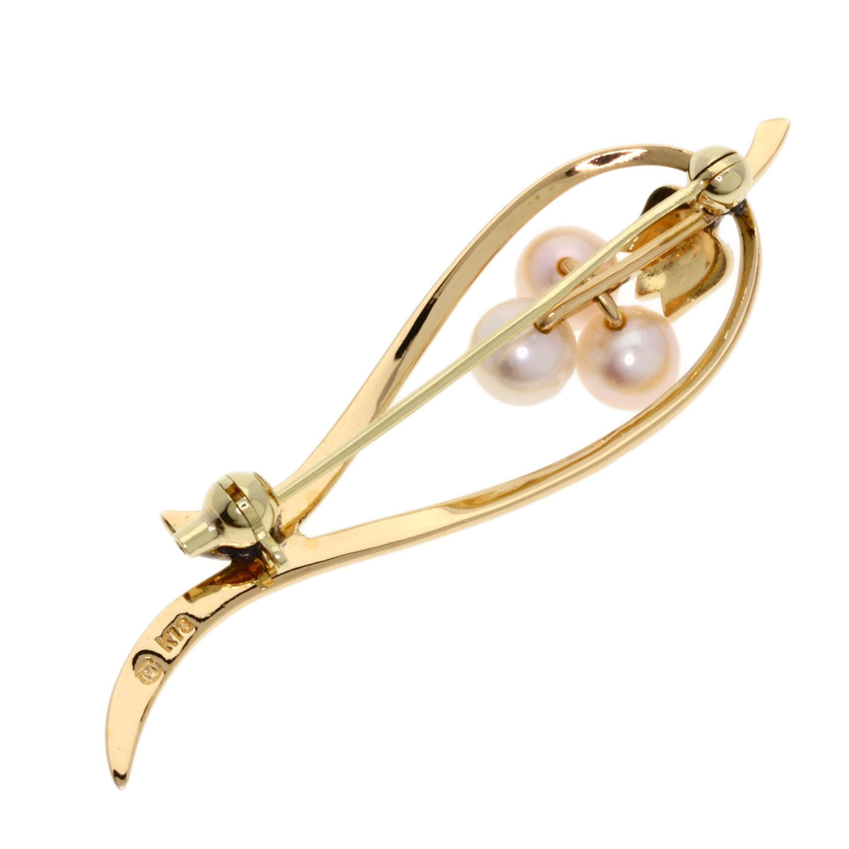 MIKIMOTO   Brooch Akoya pearl Pearl K18 Pink Gold Ladies