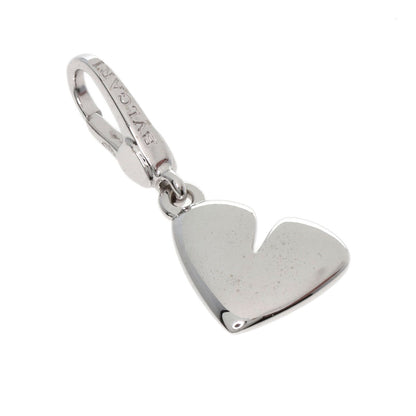 BVLGARI   Cuore Heart Charm Pendant top  K18 White Gold Ladies [Used]