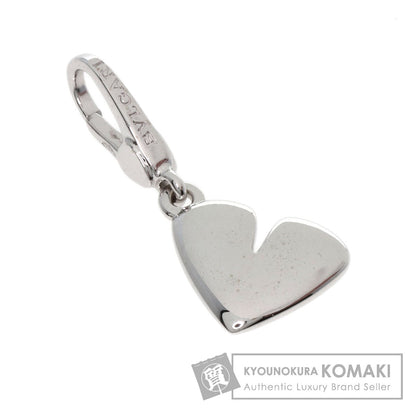 BVLGARI   Cuore Heart Charm Pendant top  K18 White Gold Ladies [Used]