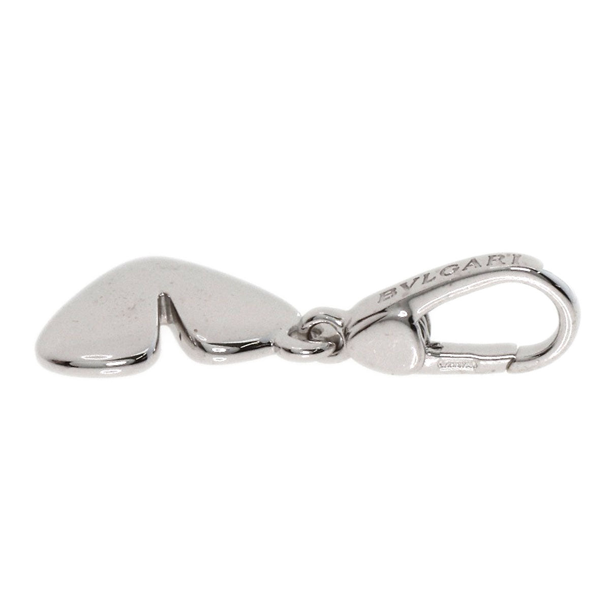 BVLGARI   Cuore Heart Charm Pendant top  K18 White Gold Ladies [Used]