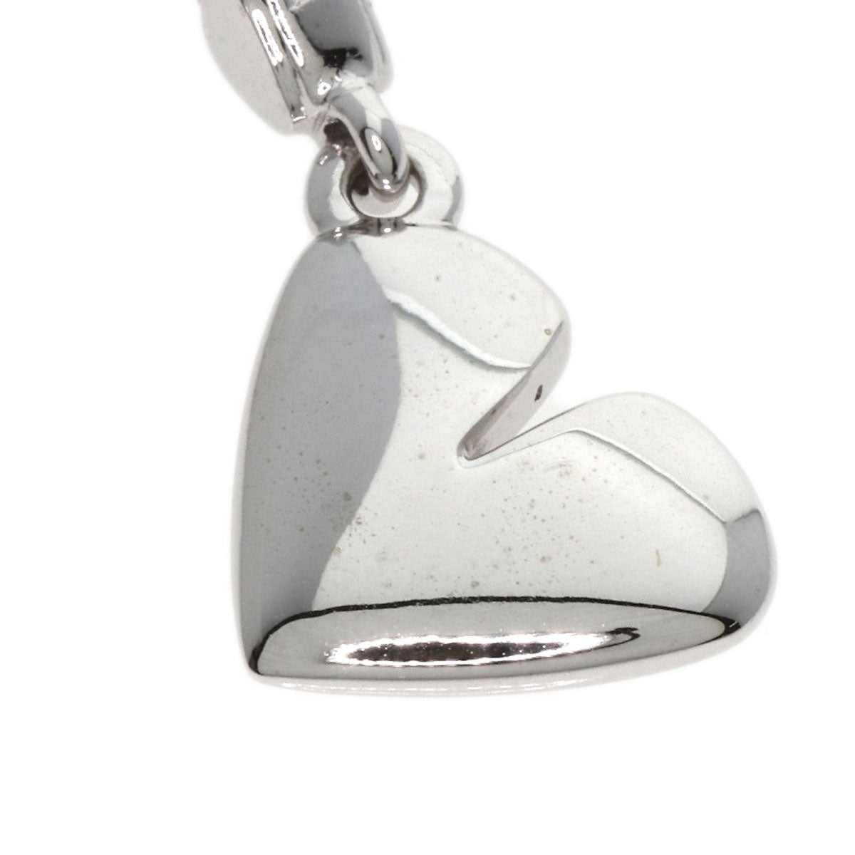 BVLGARI   Cuore Heart Charm Pendant top  K18 White Gold Ladies [Used]