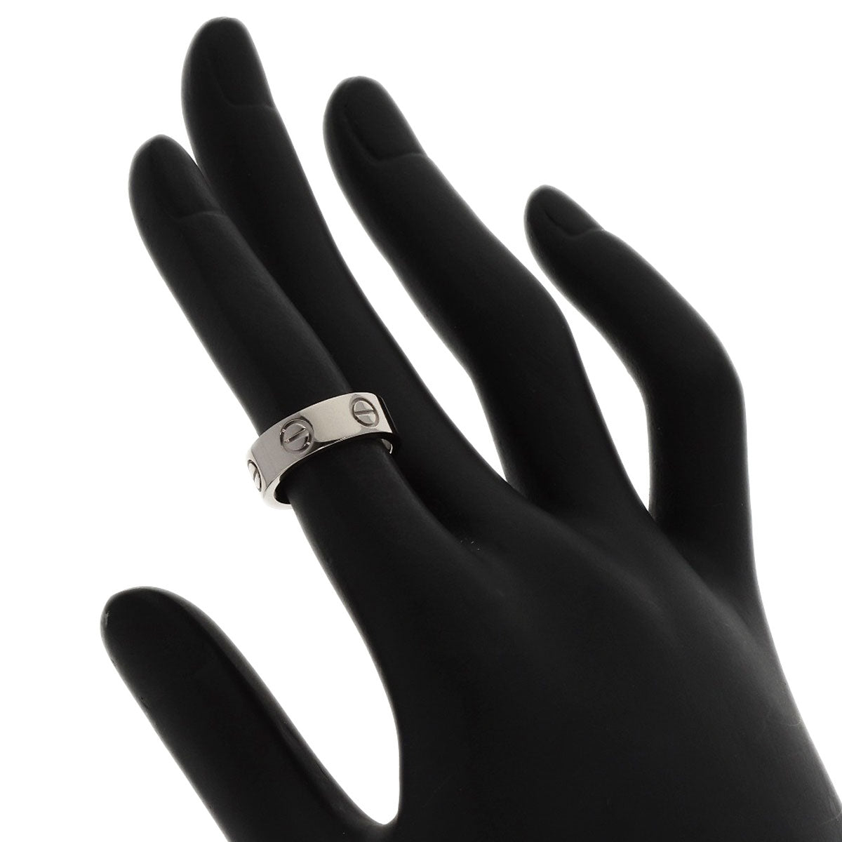 CARTIER love ring #46 Ring K18 White Gold Ladies [Used]