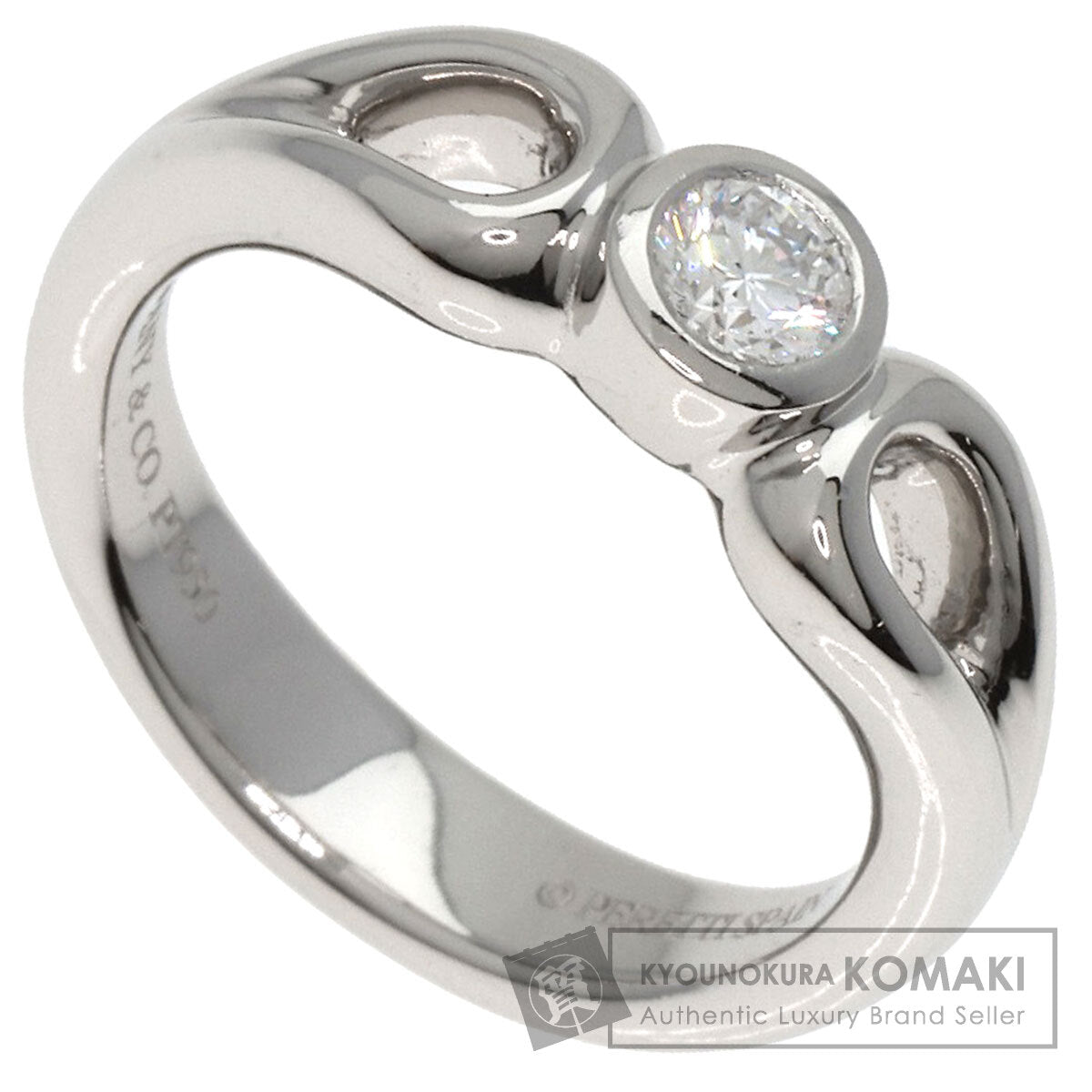 TIFFANY&Co.   Ring Double teardrop Diamond Platinum PT950 Ladies