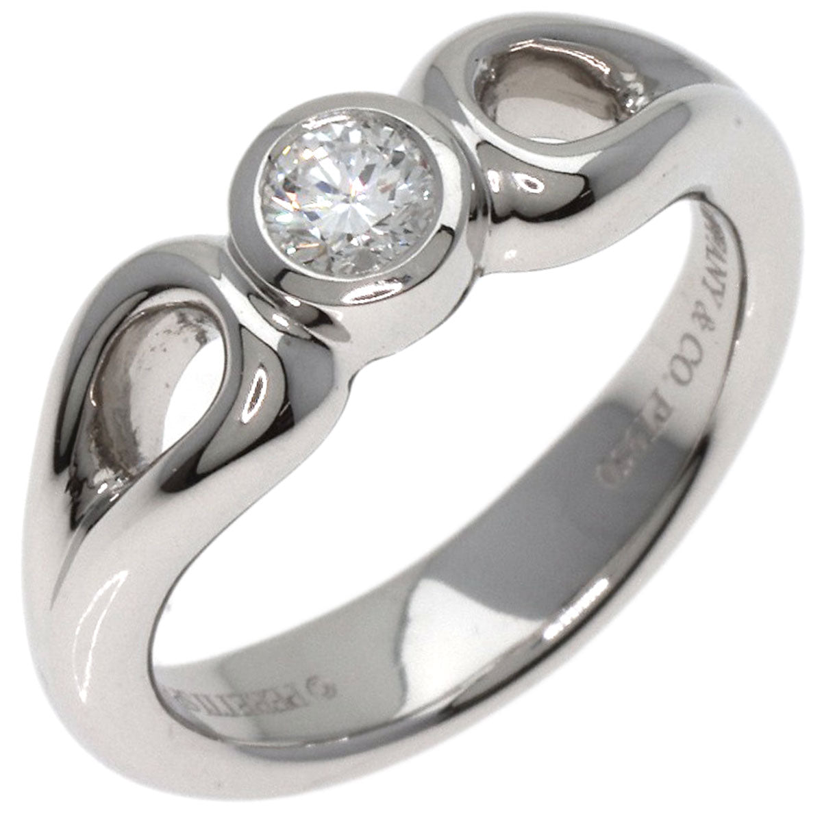 TIFFANY&Co.   Ring Double teardrop Diamond Platinum PT950 Ladies