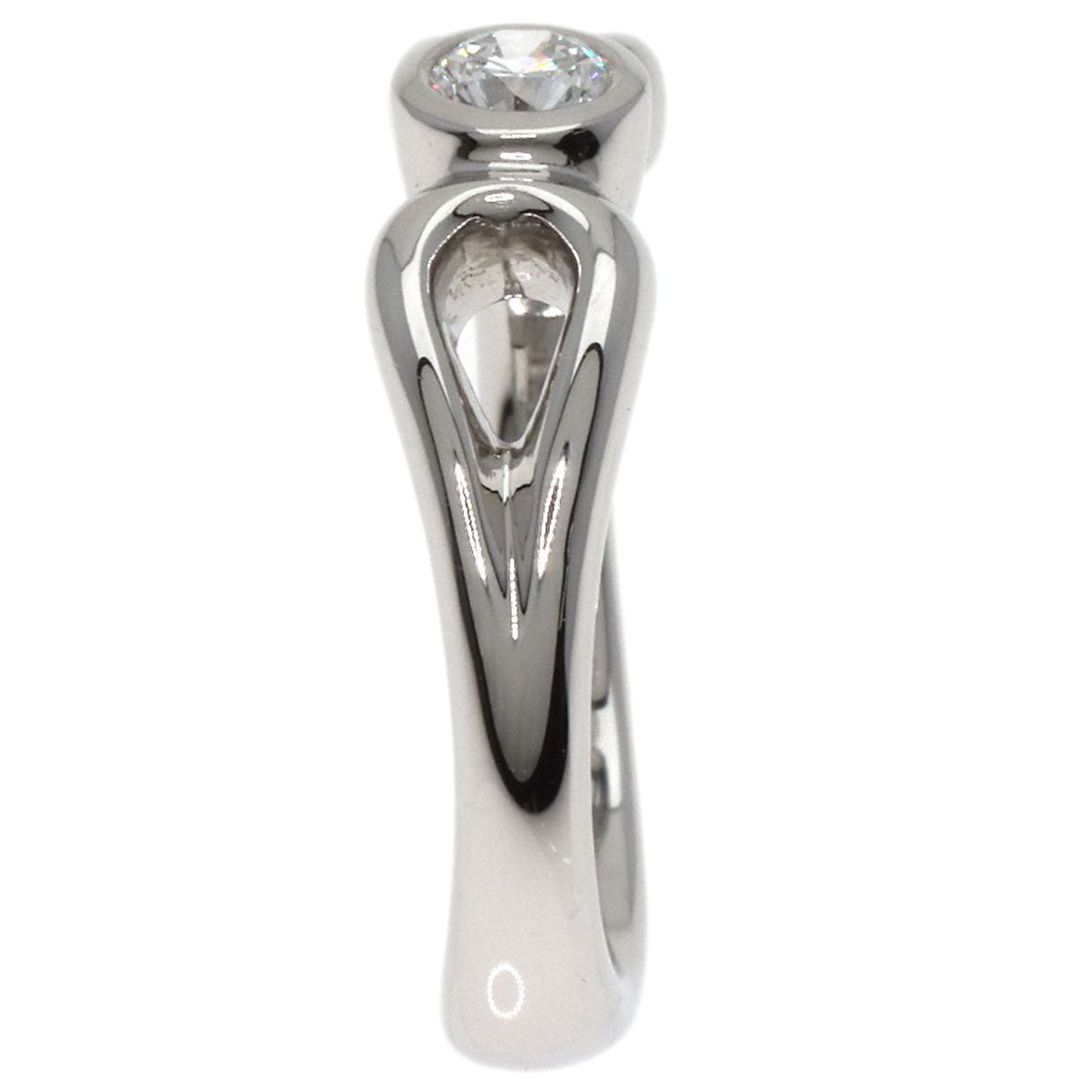 TIFFANY&Co.   Ring Double teardrop Diamond Platinum PT950 Ladies