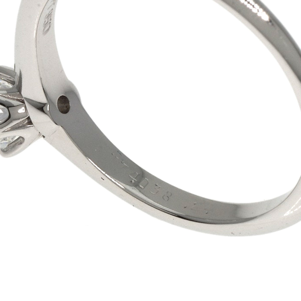 TIFFANY&Co. Solitaire Diamond Ring Platinum PT950 Ladies [Used]