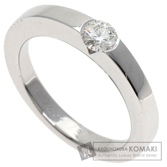 CARTIER   Ring Date with Diamond #48 K18 White Gold Ladies