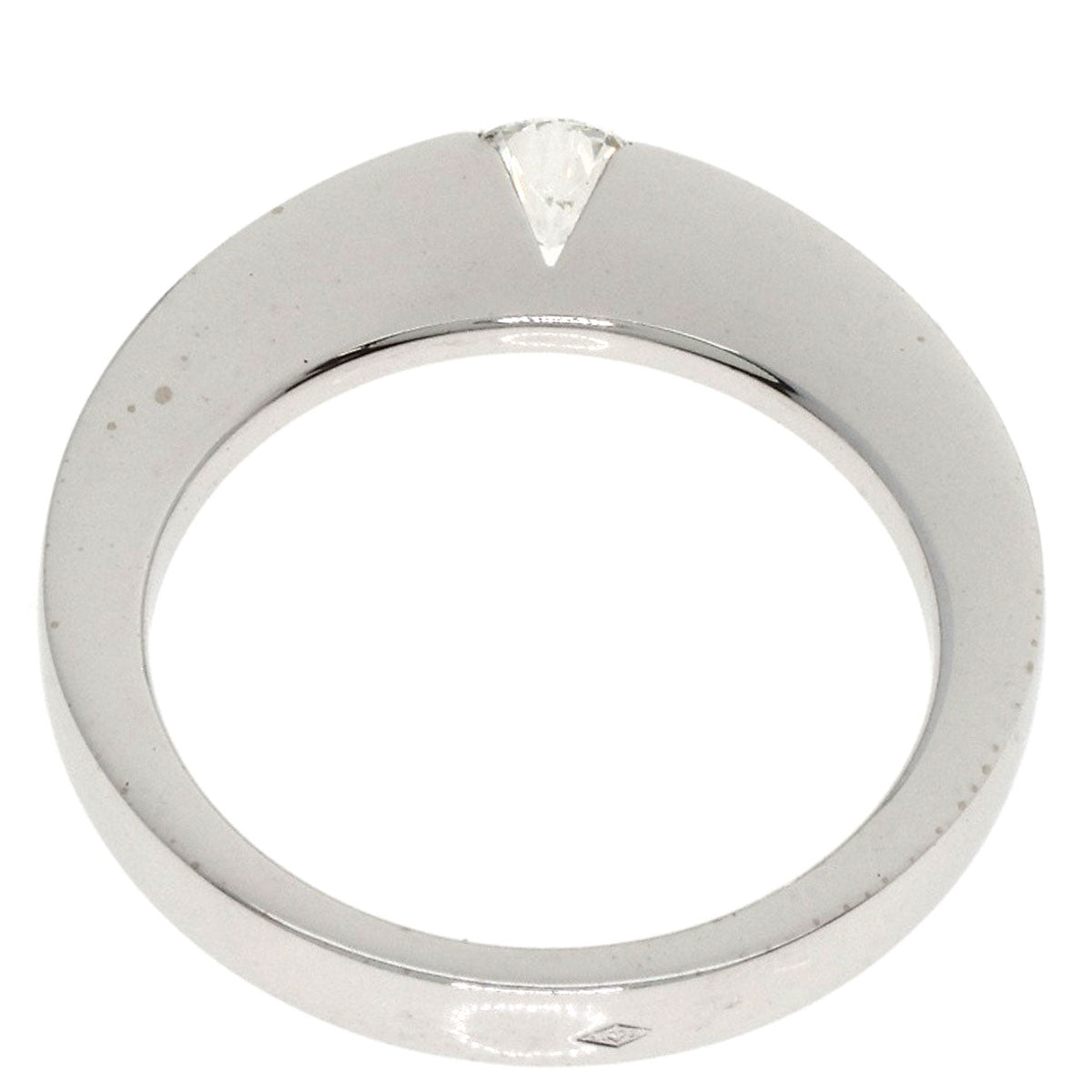 CARTIER   Ring Date with Diamond #48 K18 White Gold Ladies