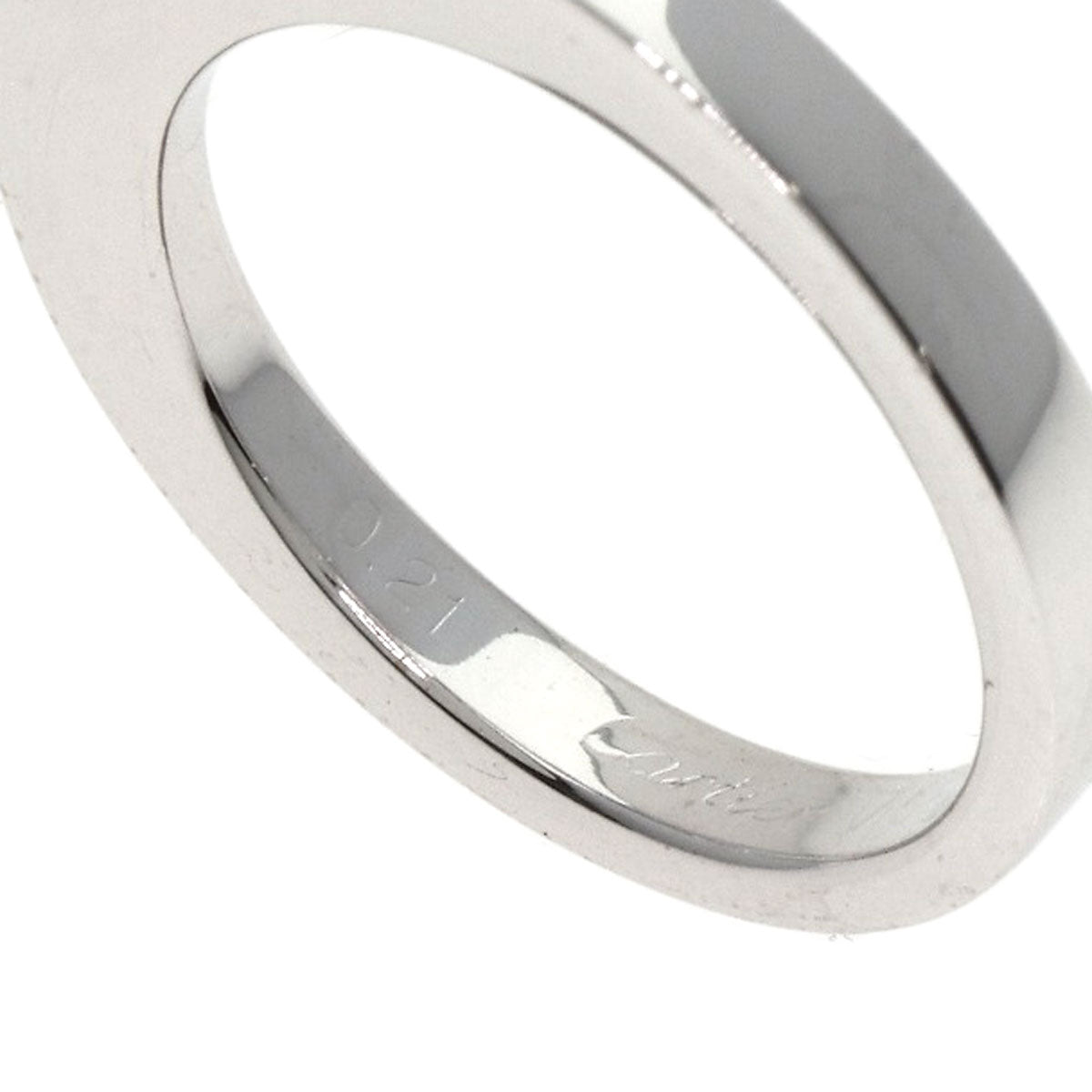 CARTIER   Ring Date with Diamond #48 K18 White Gold Ladies