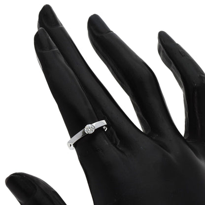 CARTIER   Ring Date with Diamond #48 K18 White Gold Ladies