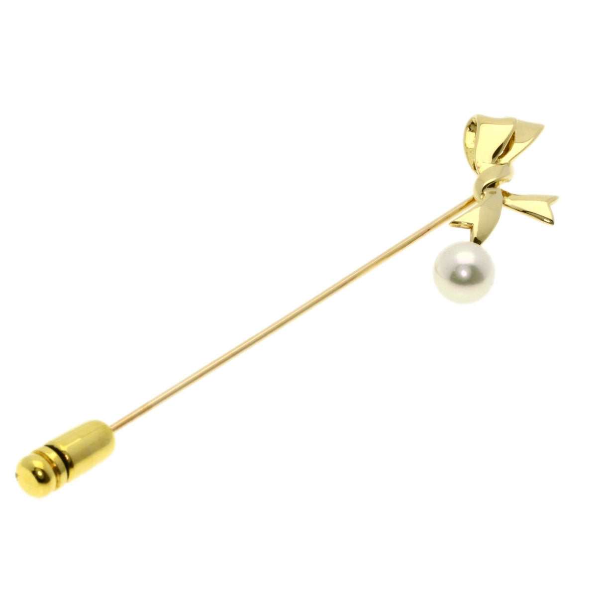 MIKIMOTO   Brooch Akoya Pearl Pearl Pin Brooch K18 Yellow Gold Ladies