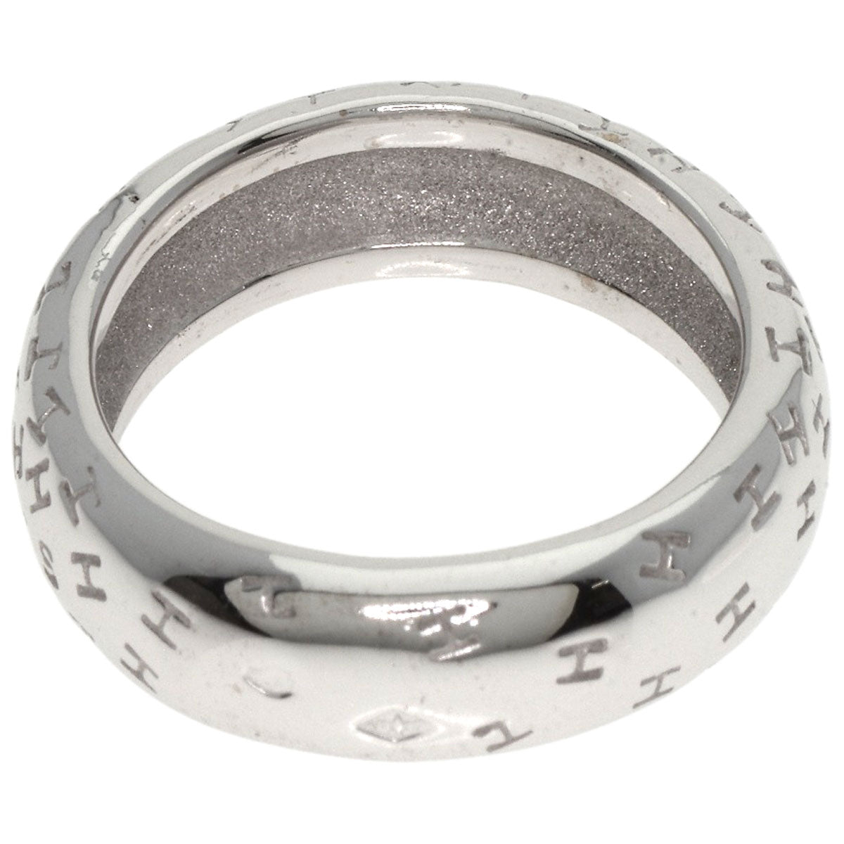 HERMES Touboo Wave #50 Ring K18 White Gold Ladies [Used]