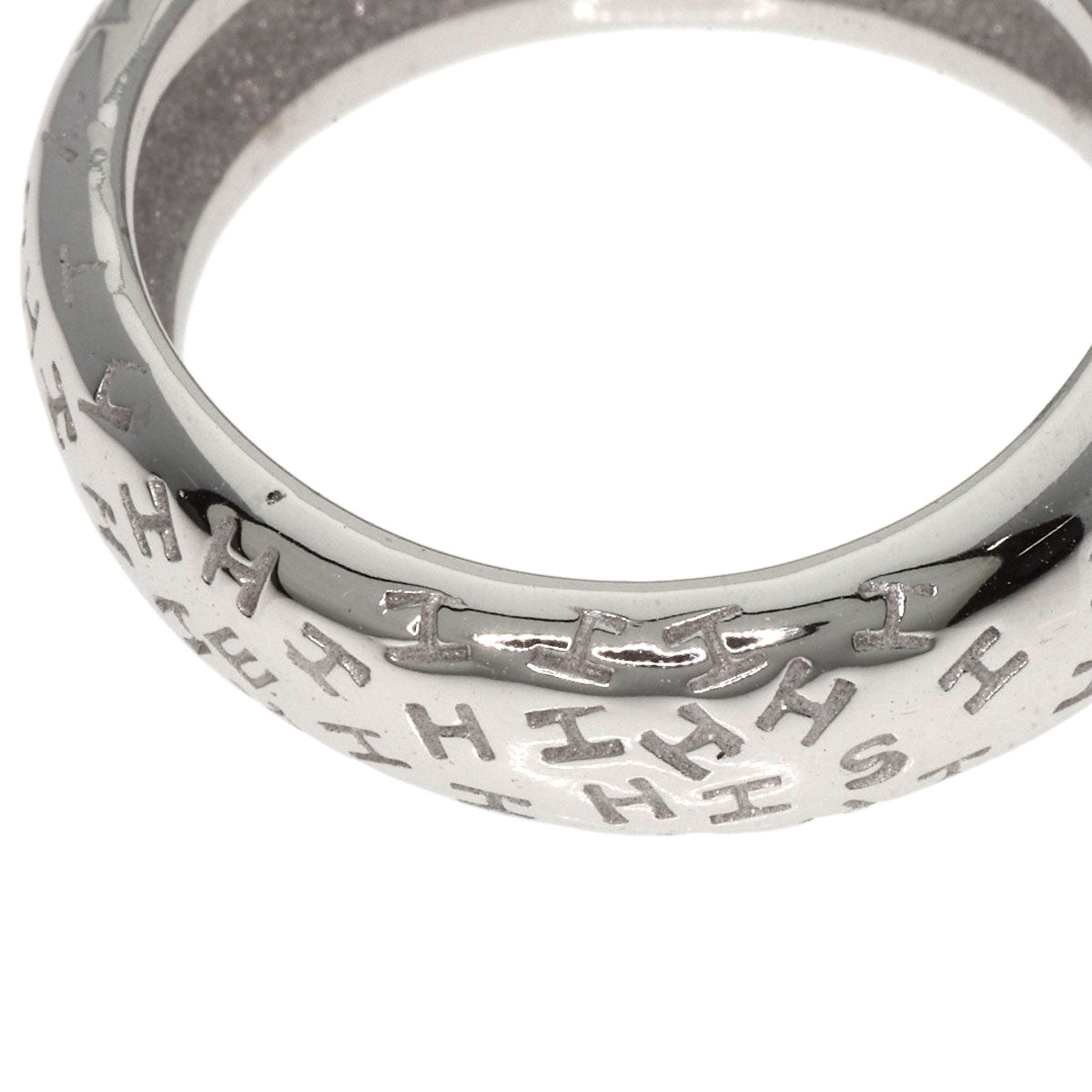 HERMES Touboo Wave #50 Ring K18 White Gold Ladies [Used]