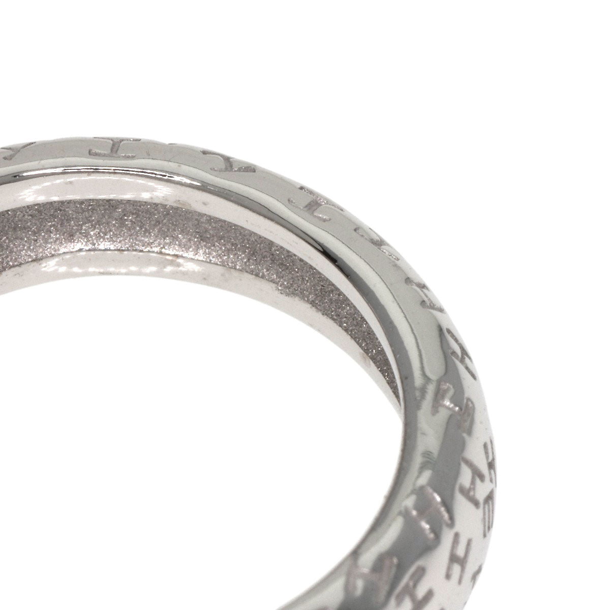 HERMES Touboo Wave #50 Ring K18 White Gold Ladies [Used]