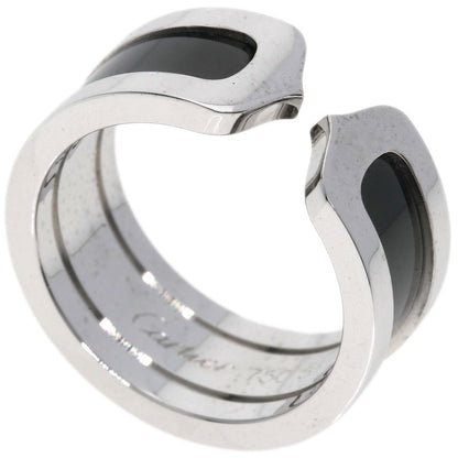 CARTIER   Ring C2 Black Lacquer #51 K18 White Gold Ladies