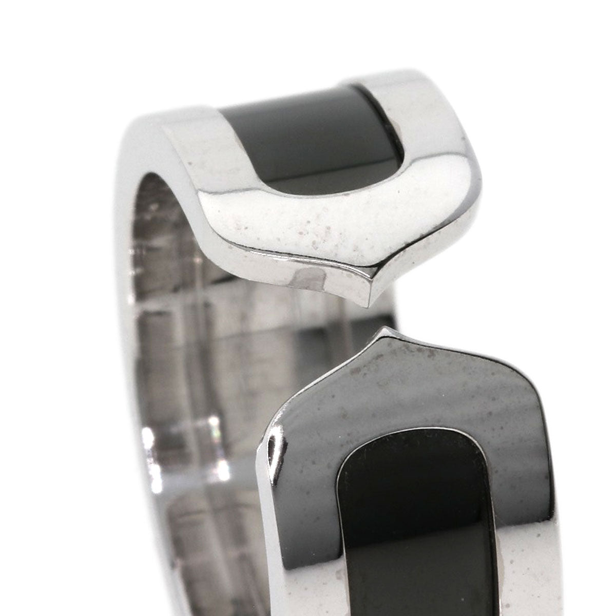 CARTIER   Ring C2 Black Lacquer #51 K18 White Gold Ladies