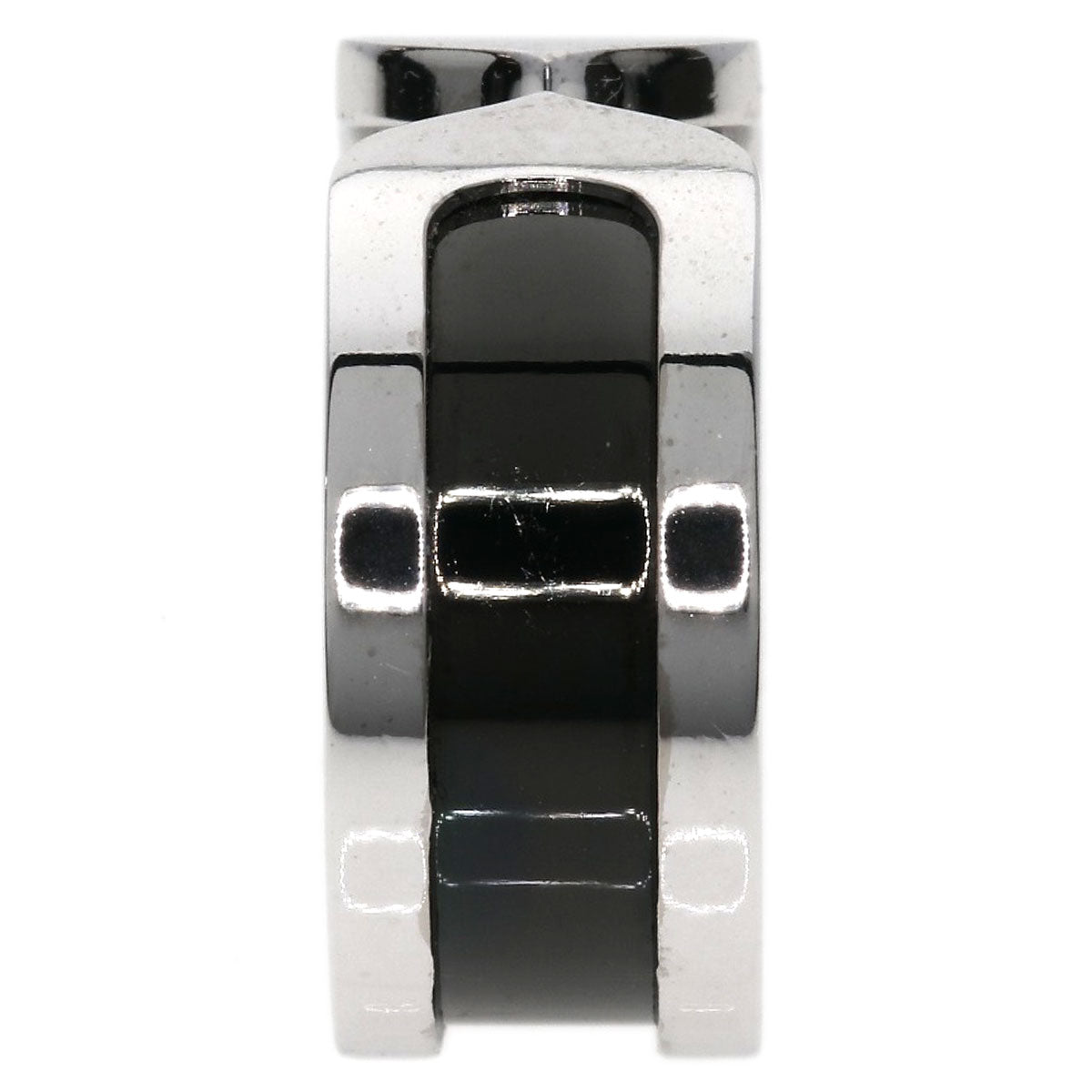 CARTIER   Ring C2 Black Lacquer #51 K18 White Gold Ladies