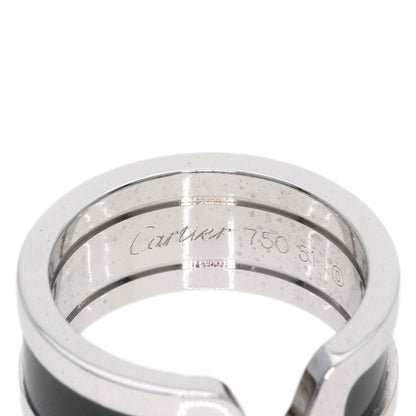 CARTIER   Ring C2 Black Lacquer #51 K18 White Gold Ladies