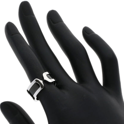 CARTIER   Ring C2 Black Lacquer #51 K18 White Gold Ladies