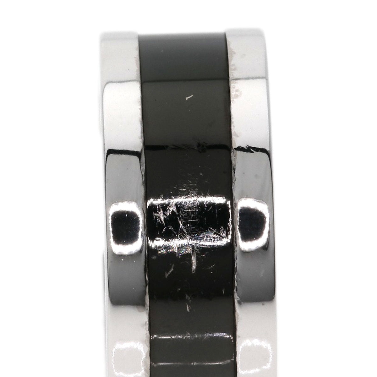 CARTIER   Ring C2 Black Lacquer #51 K18 White Gold Ladies