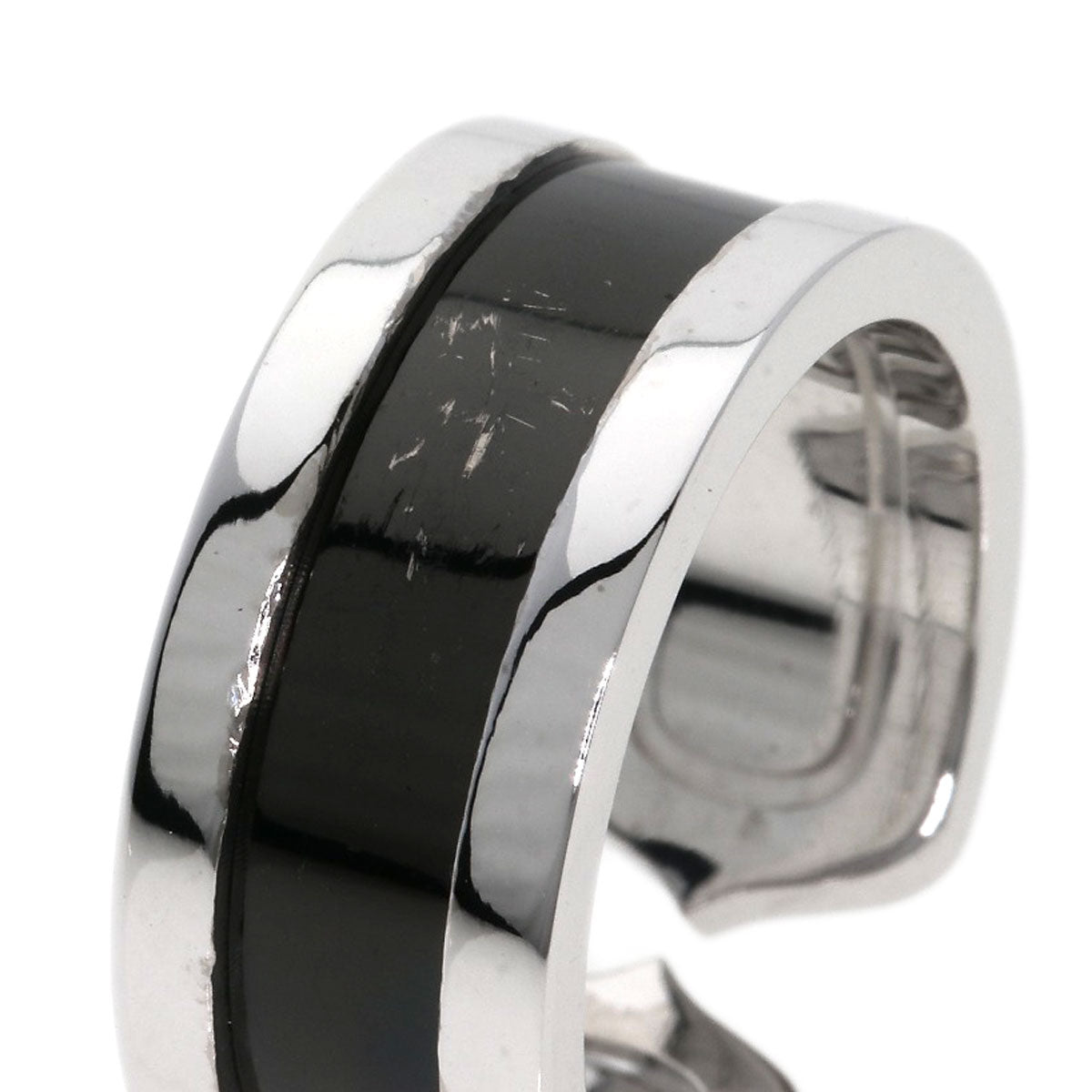 CARTIER   Ring C2 Black Lacquer #51 K18 White Gold Ladies