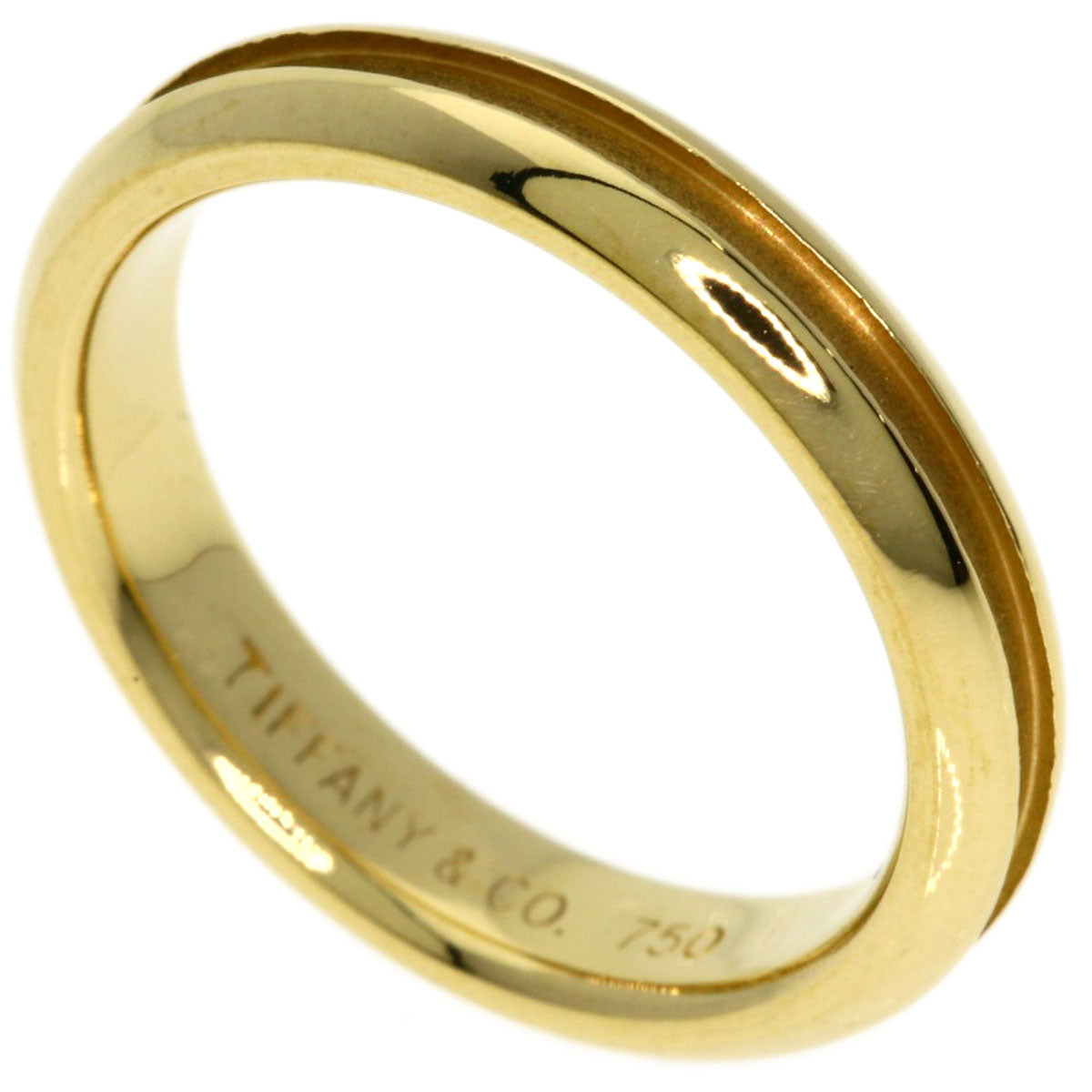 TIFFANY&Co.   Ring Grooved K18 Yellow Gold Ladies